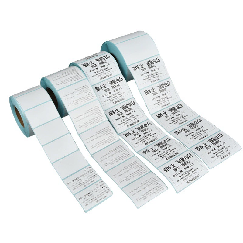 Три анти-термочувствительная бумага самоклеящая этикеточная бумага для супермаркета бумаги для печати штрих-кода трансграничная экспресс-поверхность одной бумаги 100*100