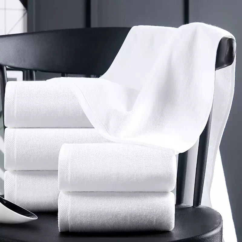高档纯棉酒店宾馆毛巾面巾 白色酒店浴巾 美容院专用毛巾铺巾