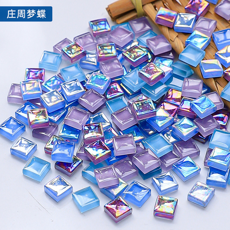 混合モザイク diy 手作りフリーストーンクリエイティブ生産材料カラークリスタルガラスルース粒子装飾自己粘着|undefined