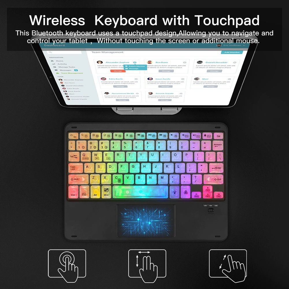 Совместимая клавиатура для планшета, ноутбука, Bluetooth, 10 дюймов