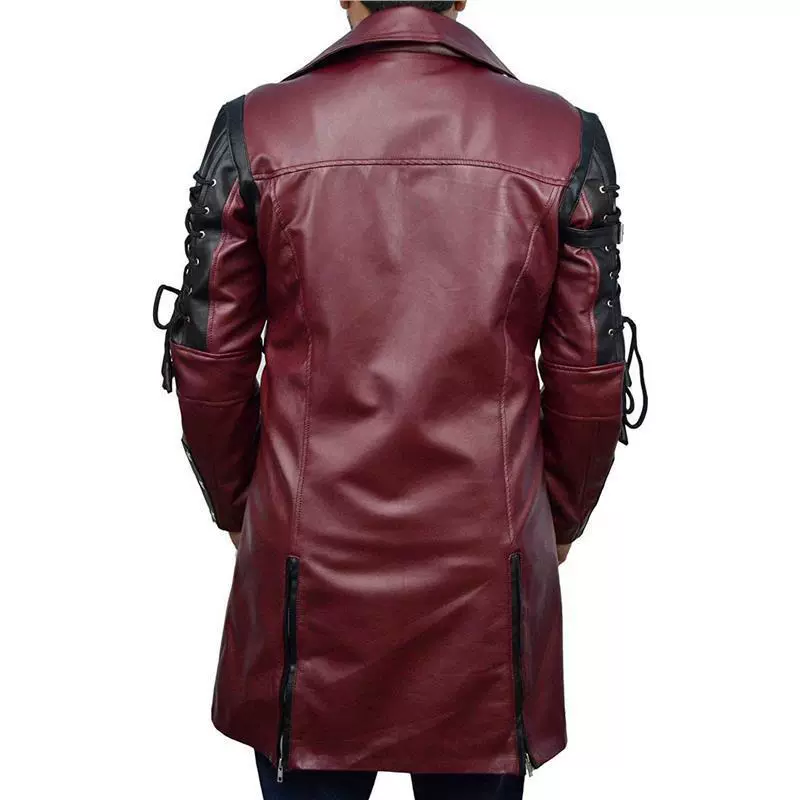 (Cross-border trading), long polyurethane jacket, Amazon, halloween, punk style, mid-length