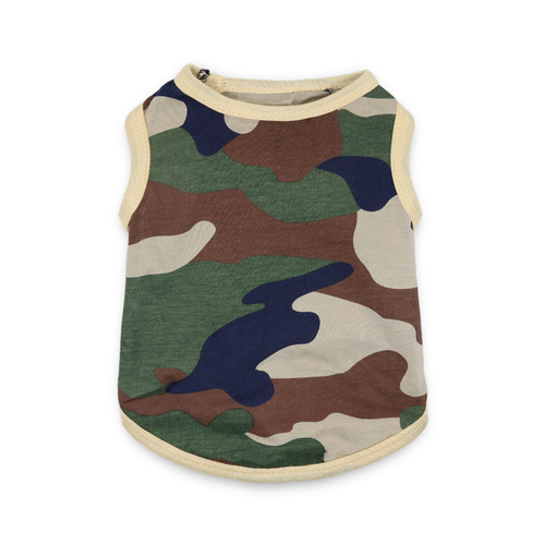 Pet Clothes Dog Clothing Cotton Yellow Woodland Camouflage Dog Clothes Vest Teddy Pet Clothing Spring Summer