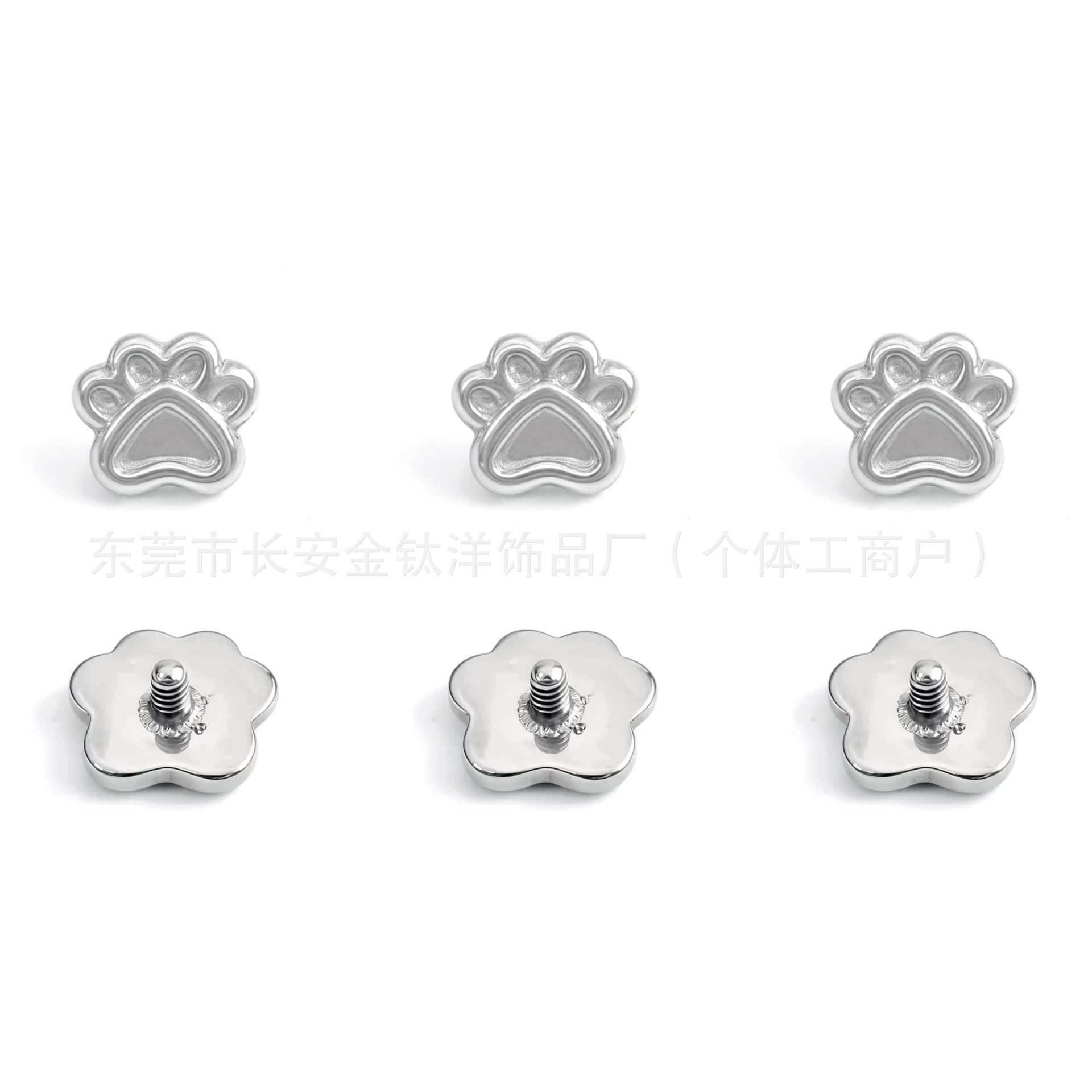 Pointed titanium steel lip stud product view