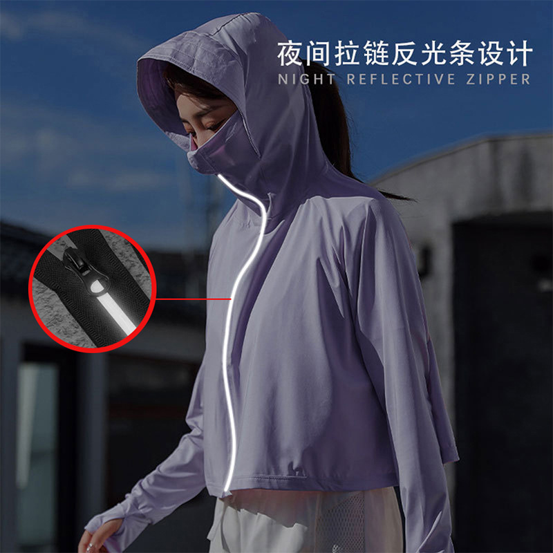 2025元の糸のナイロンのジャスミンは同じタイプの日焼け止めの服の女性の夏の屋外の超美しい帽子の薄い氷感の日焼け止めの服を探します。|undefined