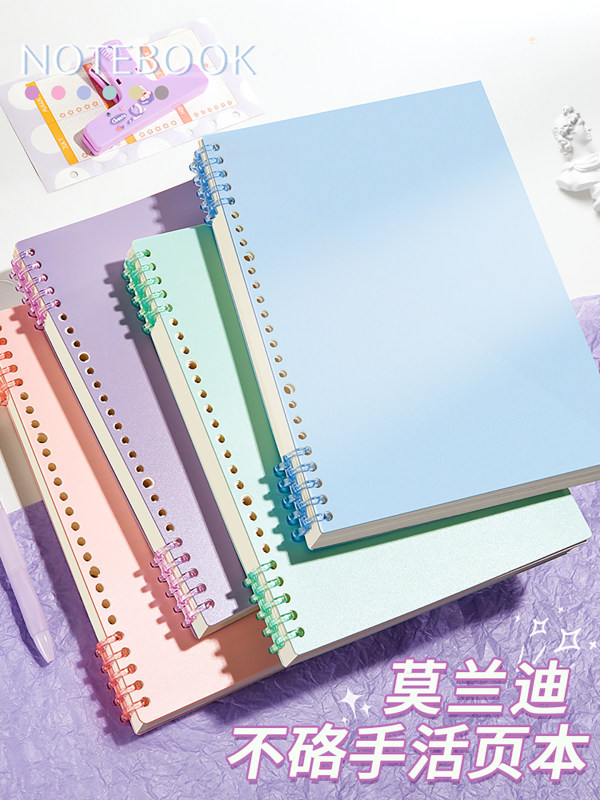 B5 Loose-Leaf Notebook with High Aesthetic Appeal in Morandi Colors, Comfortable to Hold, A4 Detachable Spiral Notebook, Specifically for Middle and High School Students B5 Loose-Leaf Notebook with High Aesthetic Appeal in Morandi Colors, Comfortable to Hold, A4 Detachable Spiral Notebook, Specifically for Middle and High School Students