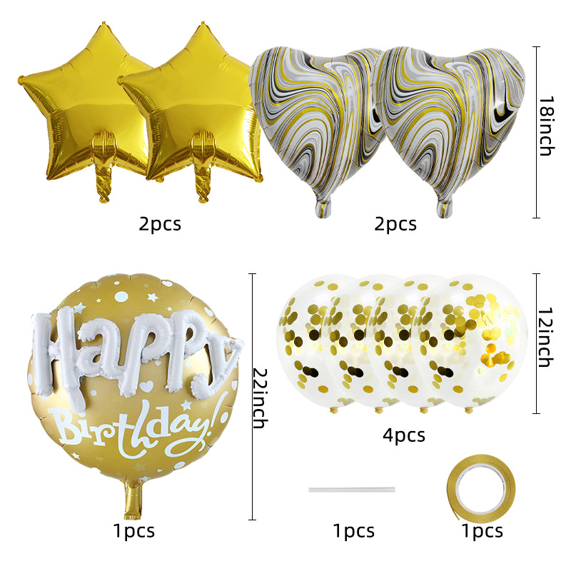 Simple Style, Classic Style Style Birthday Simple Style Classic Style Letter Aluminum Film Birthday Balloons