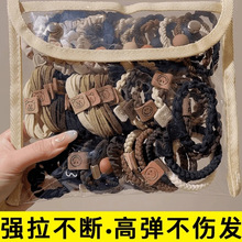 咖色头绳加粗高级感橡皮筋高弹力耐用大肠发圈发绳秋冬头饰女发饰