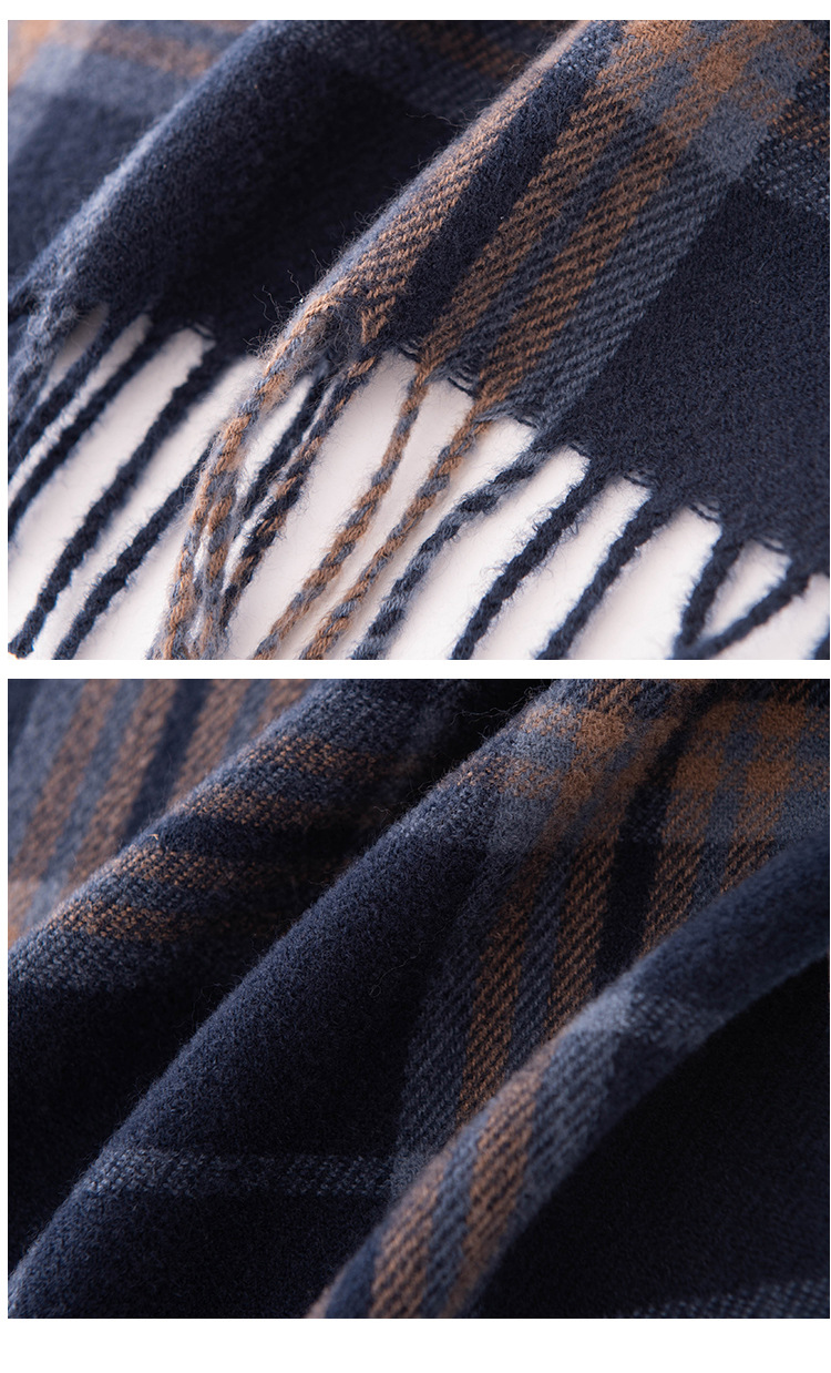 Cashmere Scarf Plaid Shawl Warm Winter Scarf For Women Versatile_voghion.com
