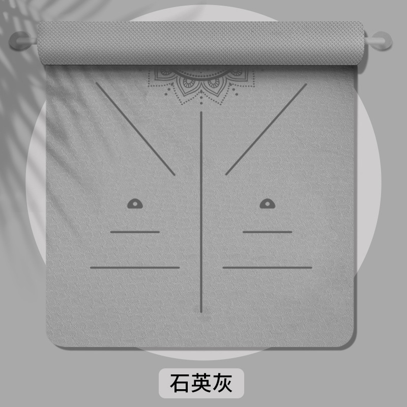 TPE ヨガマット滑り止め厚みのあるフィットネスマットメーカー男性と女性の衝撃吸収防音縄跳びエアロビクス家庭用特大フロアマット|undefined