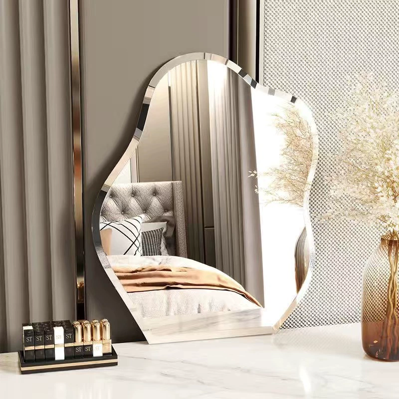 LED Vanity Mirror Smart Fill Light, Cloud Shape, Marble Base, Wall or Table Mount