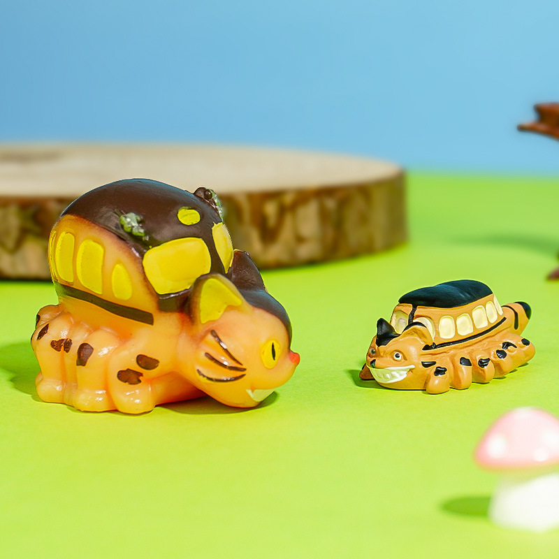 Resina decoración lindo Totoro coche nueva decoración acuario paisaje decoración pecera micro paisaje colgante