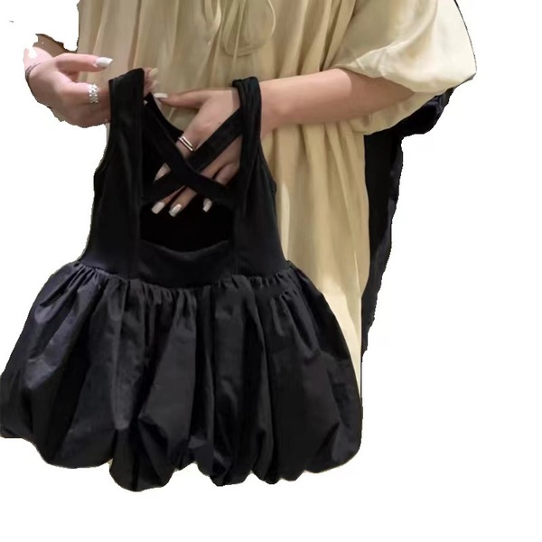 Black dress with sleeves sleevless