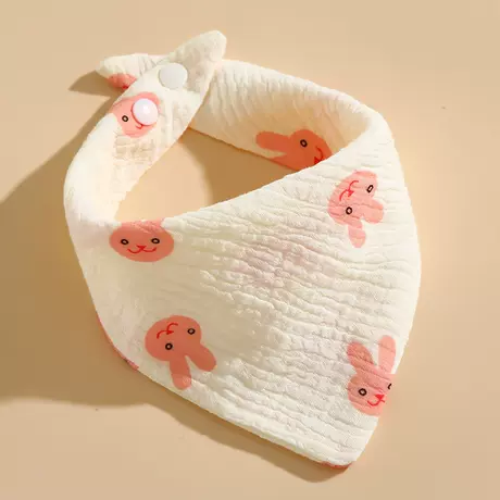 Pink rabbit head (triangle scarf)