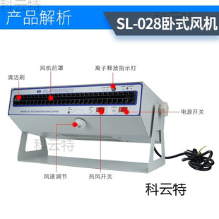 SL-028 horizontal ion fan electrostatic dust removal hanging electrostatic appliance industrial warm air plasma fan