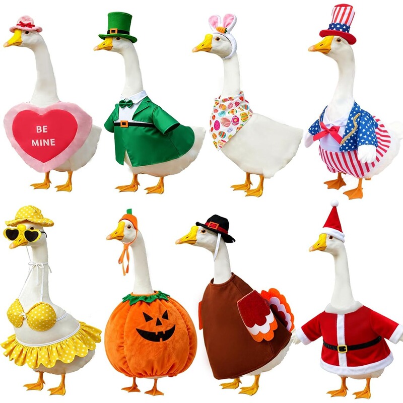 Cross-Border Hot-Selling Amazon 8-Piece Set for Easter, Valentine's Day, Christmas, Halloween, and Goose-Themed Decorations for Yard and Porch