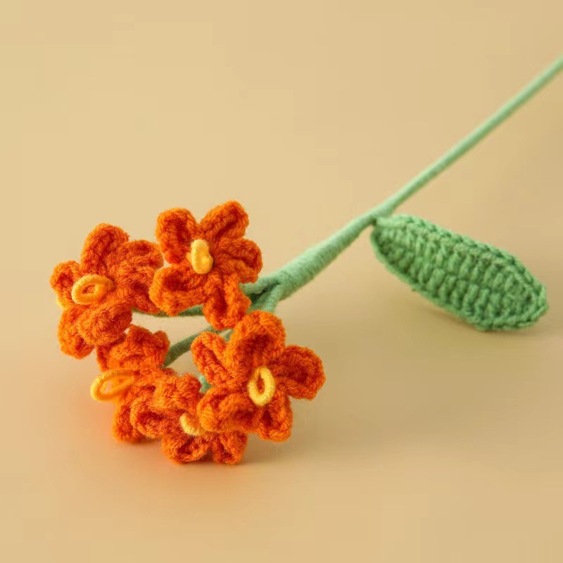 教師の日のプレゼントヒマワリの毛糸の花の手作りの毛糸のメリヤスは花の教師の日の花束の完成品をシミュレーションします。|undefined