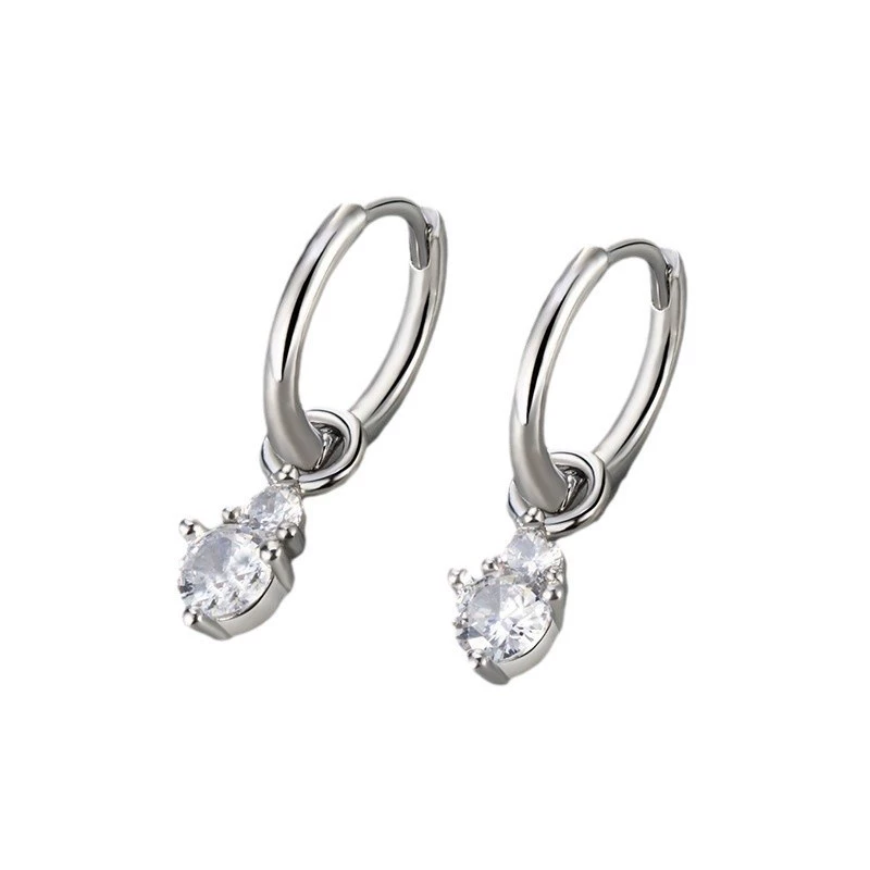 Earrings, nail sequins, zirconium, sophisticated small universal pendant, new collection, light luxury style
