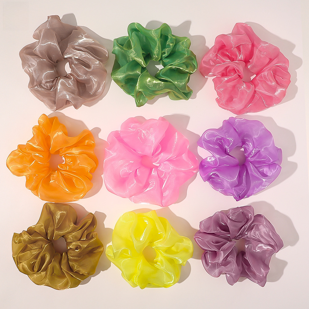 Qiyue super grande filato di seta brillante intestino crasso anello per capelli piccolo fresco corda per la testa organza cravatta per capelli anello per intestino crasso corda per capelli all'ingrosso_voghion.com