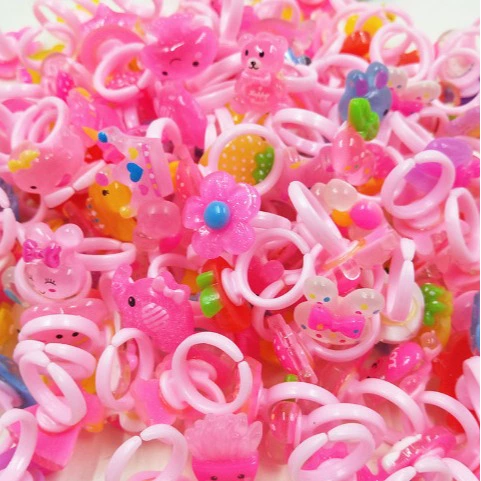 Модное детское пластиковое мультяшное кольцо, игрушка для принцессы, подарок на день рождения