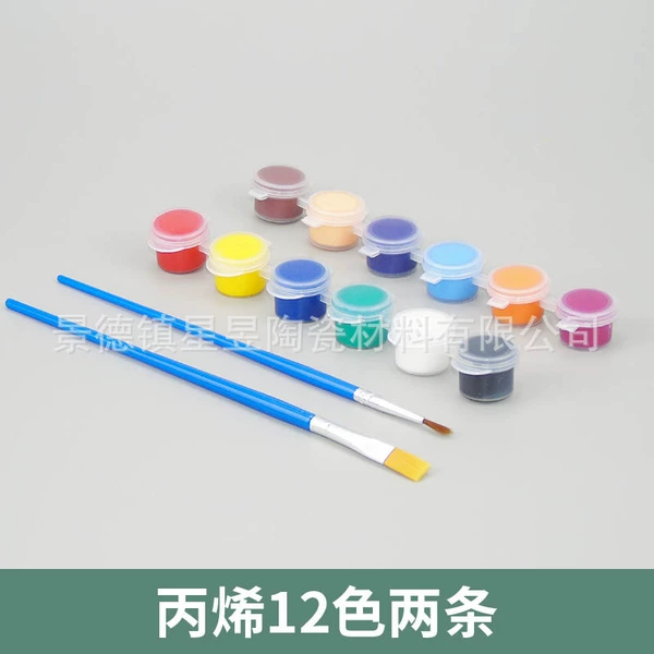 Painted pigment clay, 12 colors