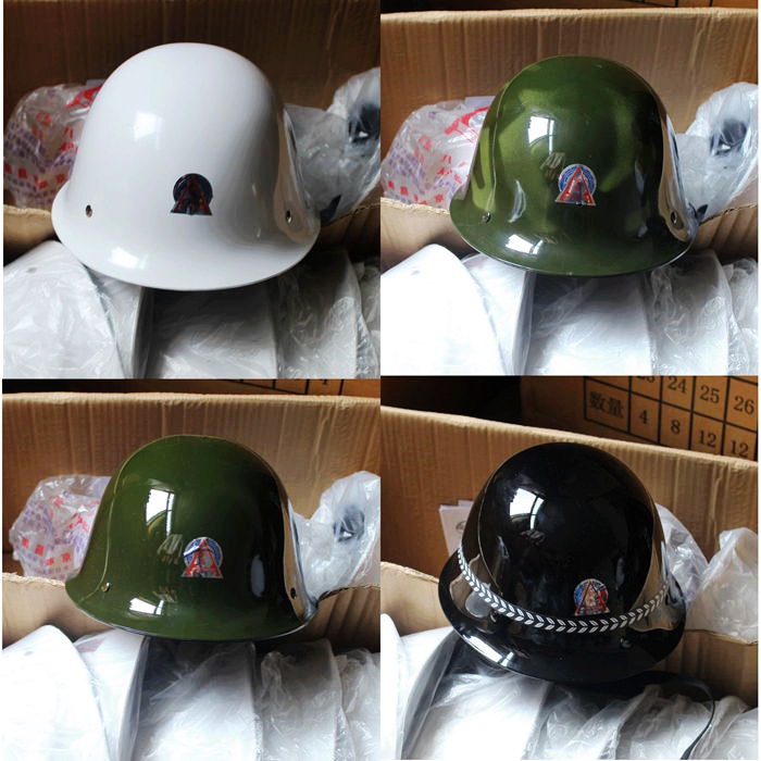 保安勤务户外防护钢盔PC保安头盔玻璃钢白色迷彩高强度防护巡逻帽