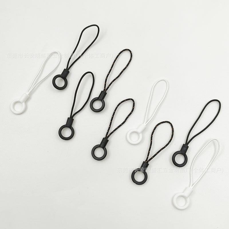 Manufacturer's in-stock creative plastic thickened one-piece injection-molded small rope head anti-loss hanging ring lanyard USB flash drive strap DIY hanging chain