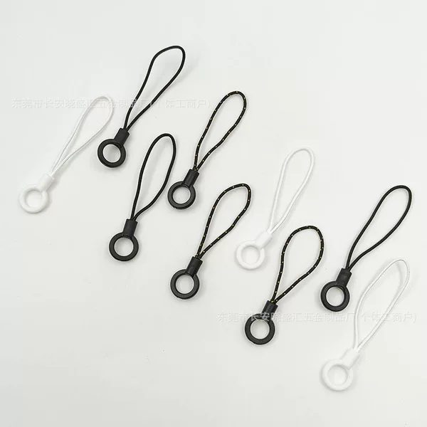 Manufacturer's in-stock creative plastic thickened one-piece injection-molded small rope head anti-loss hanging ring lanyard USB flash drive strap DIY hanging chain