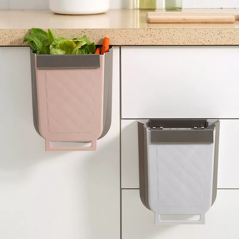 厨房悬挂式折叠垃圾桶家用厨余分类加厚橱柜门收纳桶卫生间垃圾篓