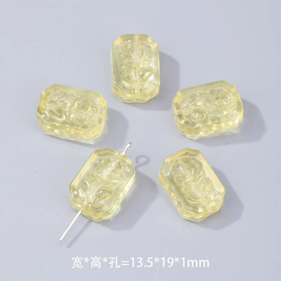 Beads Cow Nostril Crystal | Zərgərlik ara hissələri - no-19-square-flower-card