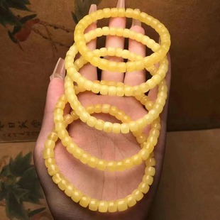 Natural Beeswax Russian Material Straight Cut Bracelet Milky White Waxy Rich Multi-Circle Bracelet DIY Accessories Accessories Wholesale