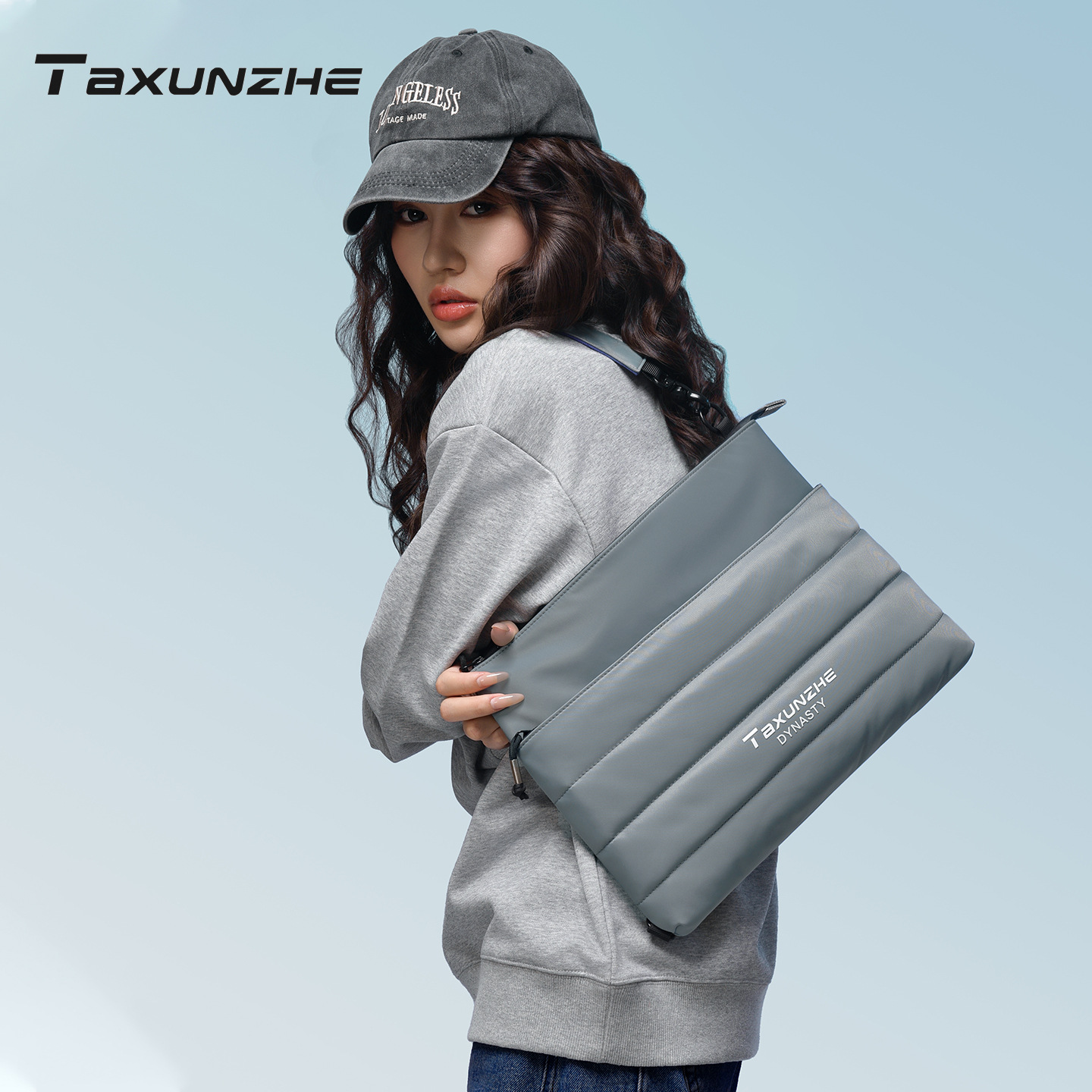 16inch Laptop bag with a premium feel, drop-proof and shock-resistant, for work and commuting, hand-held, shoulder bag, trendy crossbody bag for men
