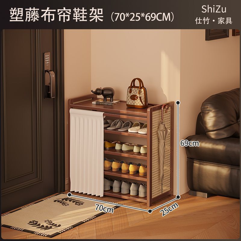 鞋架家用门口一体柜收纳架防尘靠墙大容量置物鞋架楼道门口雨伞架|undefined