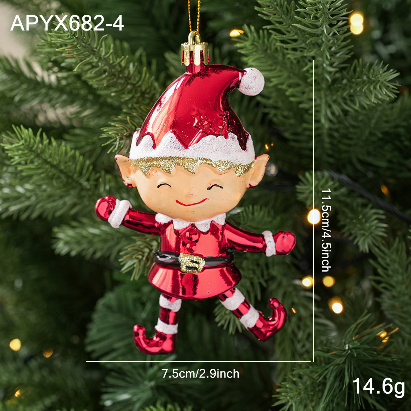Colgante de árbol de Navidad transfronterizo Elf soldado colgante de color accesorios colgante colgante decoración de atmósfera de vacaciones