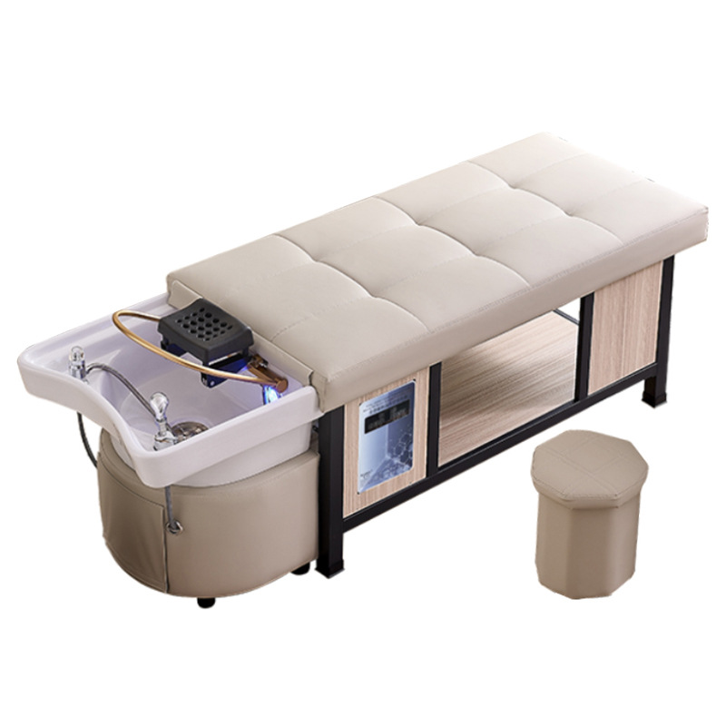 Cerámica lavabo cama barbería centro de ocio salón de belleza de reclinación cabellera función salón de belleza en línea cama de belleza