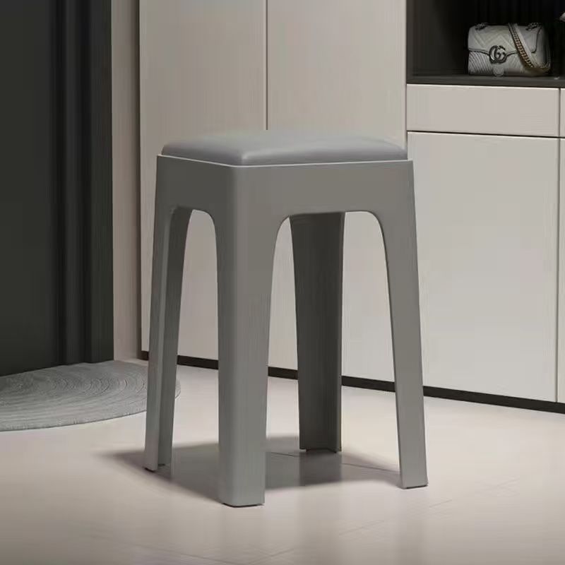Taburetes apilables taburetes caseros taburetes redondos simples taburetes resistentes de respaldo sillas altas taburetes de plástico