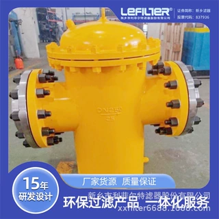 法兰式燃气过滤器 DN50 DN100化工煤气管道用高精度除杂过滤器批