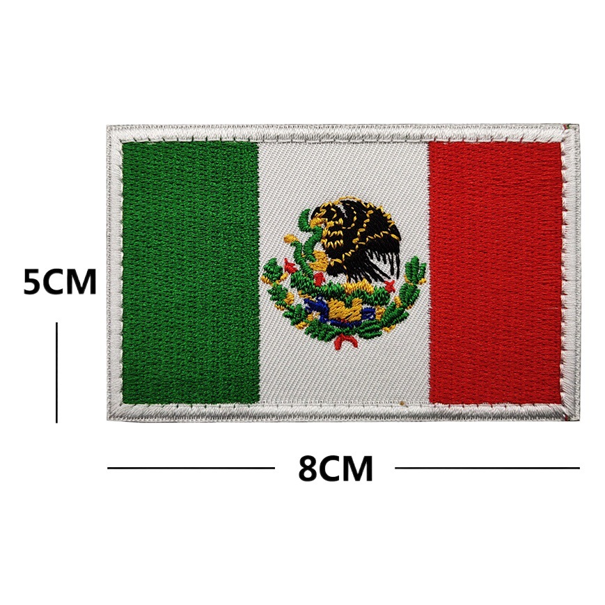 La oferta transfronteriza tailandesa cráneo mexicano reflexivo bandera Velcro bordado cráneo moral táctica sello en stock