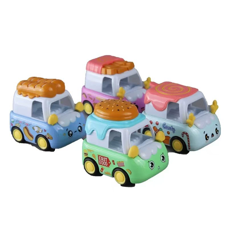 Warrior, cartoon alloy car, travel card case, dessert toy car, inertia doll, (Cross-border trading), capsule toy, wholesale