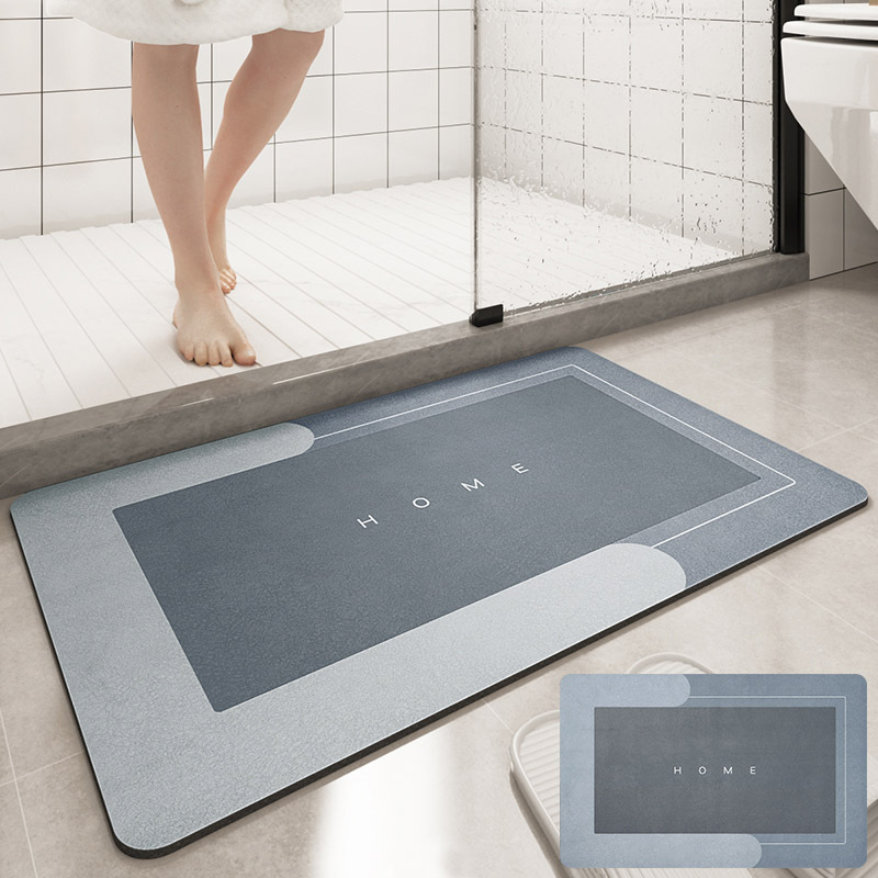 Alfombra de piso de baño Baño suave barro de diatomeas absorbente alfombra de piso de secado rápido puerta del inodoro alfombra antideslizante hogar Baño