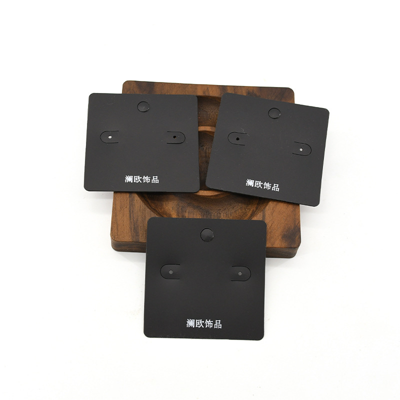 High-end PVC black UV earring display cards with custom logo, earring display stand, packaging cards wholesale