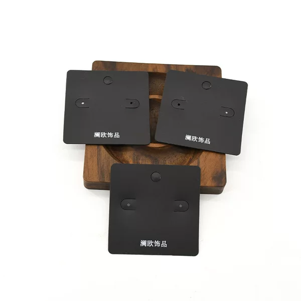 High-end PVC black UV earring display cards with custom logo, earring display stand, packaging cards wholesale