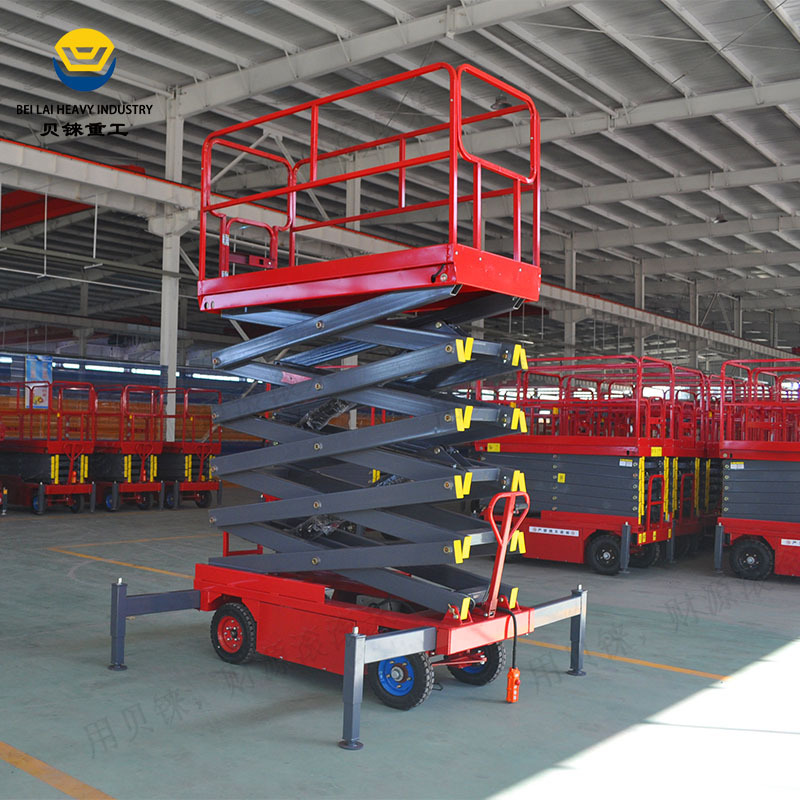 Elevador de trabajo aéreo tipo tijeras móvil semiautomático de 4 - 20m de tracción hidráulica eléctrica tipo tijeras de escalada