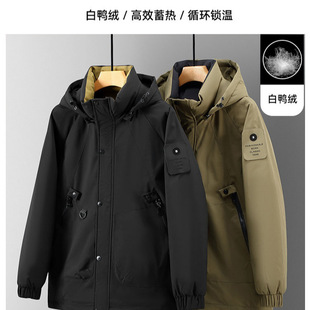 Factory direct plus size take-off cap large zipper jacket-down jacket