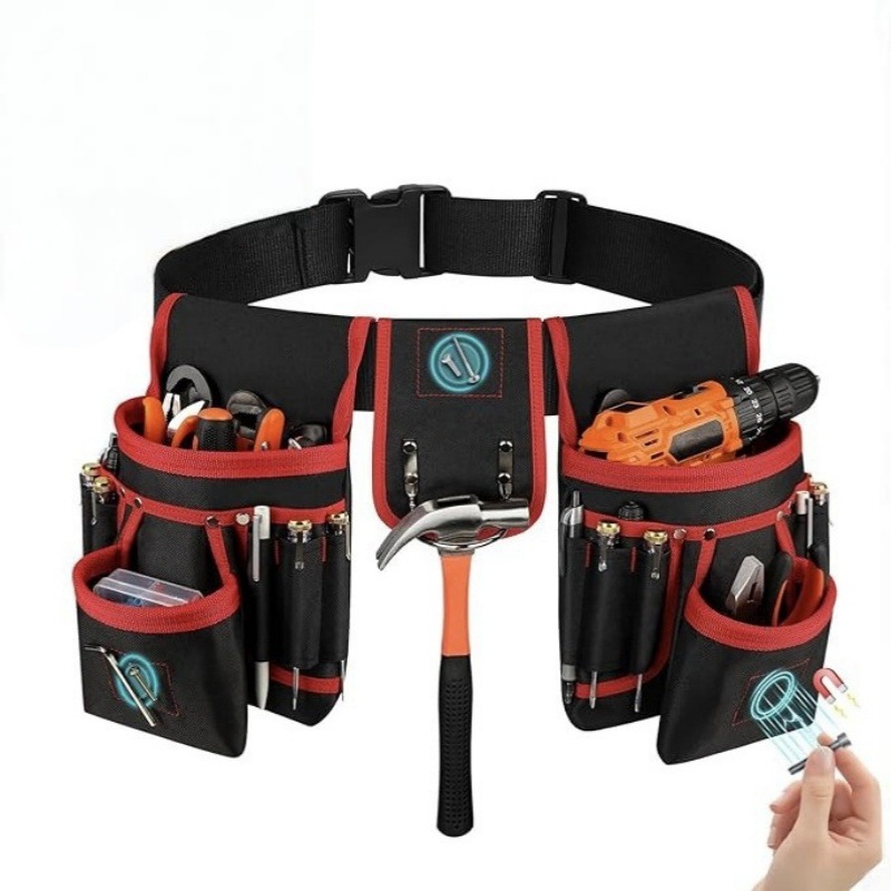 El cinturón de la herramienta tiene múltiples bolsillos magnéticos, el cinturón de la herramienta, el bolsillo de la herramienta ajustable, el bolso de la herramienta de reparación multifuncional