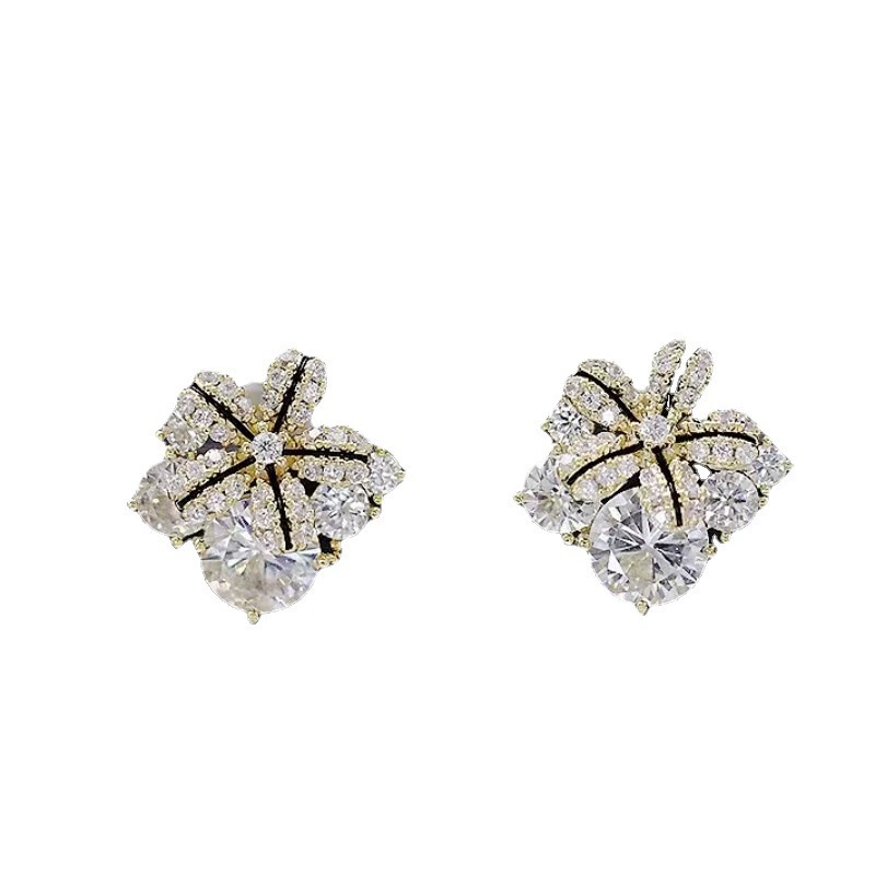 Серьги, серебряная игла бренда, цветочная, образец 925 серебро, интернет-популярна