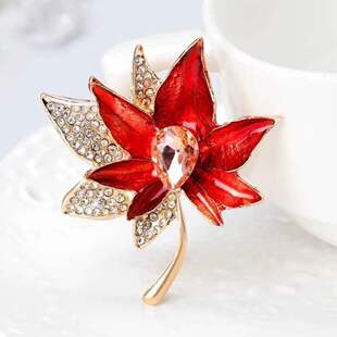 Queen of England with rhinestone high-grade brooch bride Diamond poppy safflower brooch wholesale spot supply