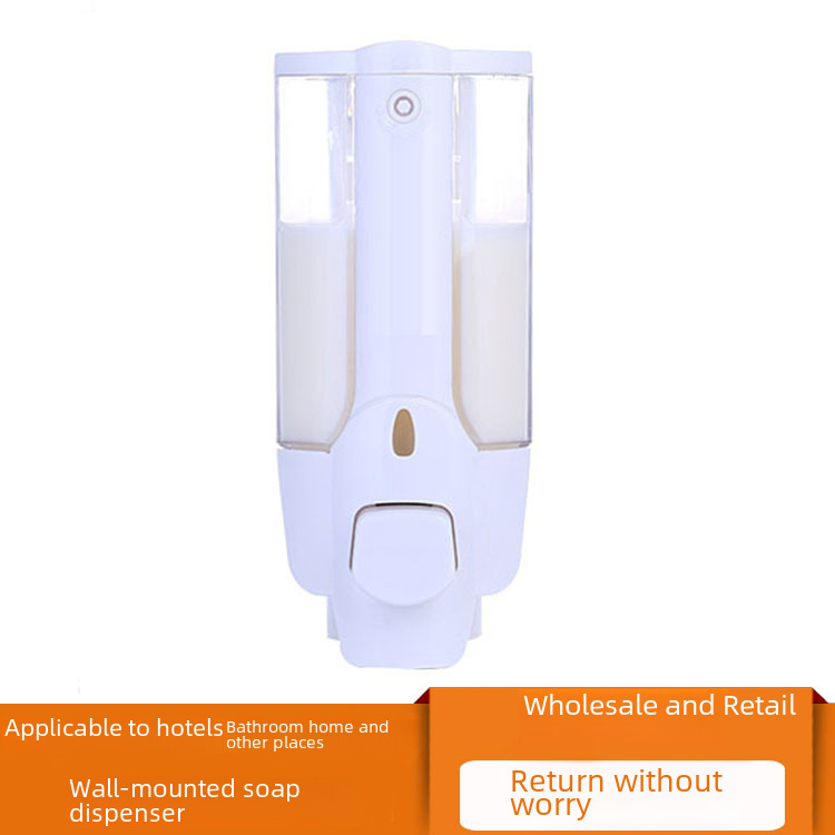 Wholesale Wall-mounted ABS Lock Single Head Soap Dispenser Hotel Shampoo Bath Liquid Hand Soap Washing Liquid Detergent Bottle