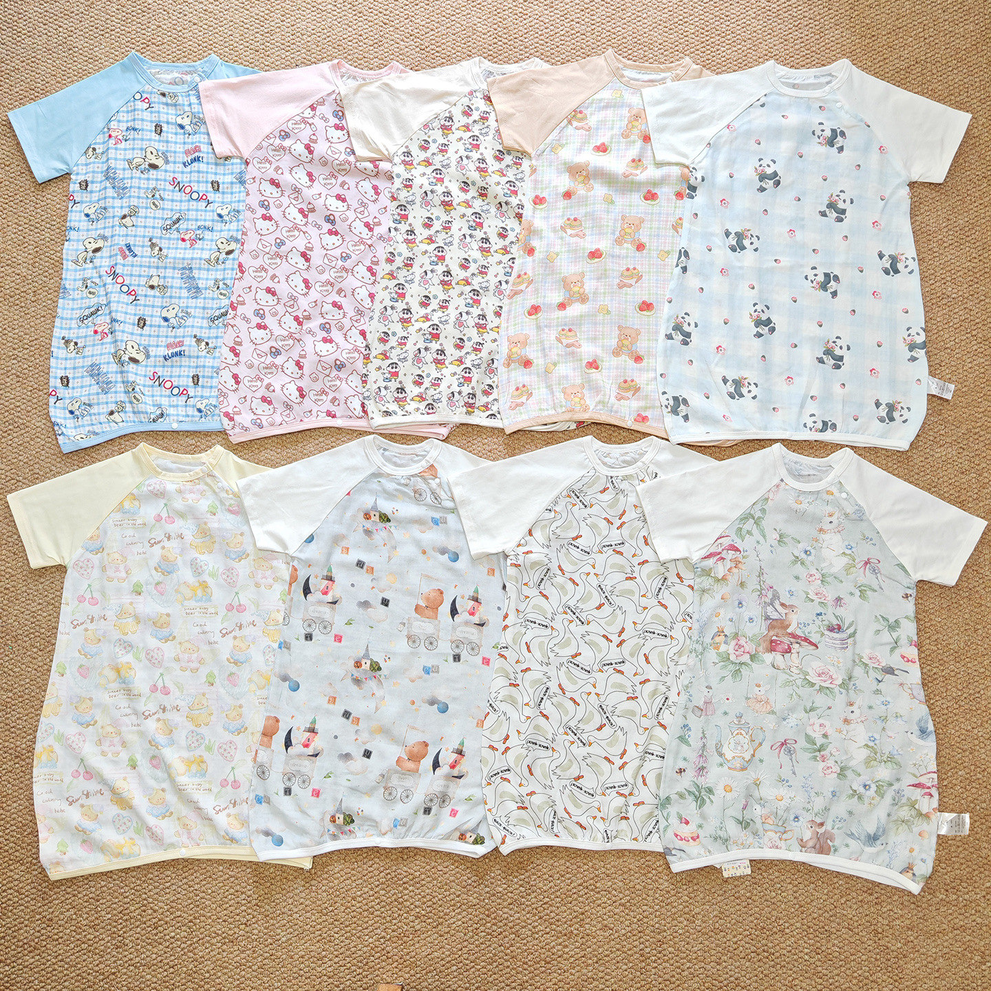 Summer Baby Bamboo Fiber Nightgown, Four-Season Thin Anti-Kick Quilt, Boys and Girls Pajamas, Nightgown, Baby Sleeping Bag, Home Clothes