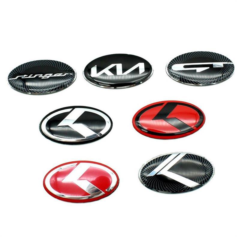 New and upgraded Kia steering wheel emblem, modified Stinger KN herringbone emblem, K5, K3 interior car stickers, GT car emblem