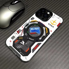 クールな機甲はアップル16携帯ケースiPhone15promax高級カラー銀14/13全包転倒防止を適用している